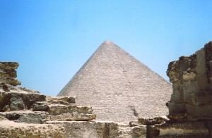 The Great Pyramid at Giza was originally covered in limestone that shined like a sun ray