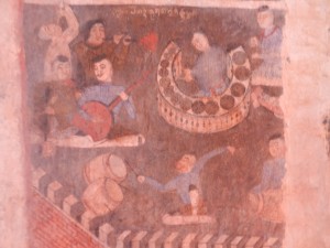 Part of a mural in Wat Phumin, Nan, Thailand.