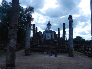 The ubosot in Sukhothai's Wat Mahathat, Thailand 