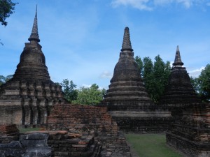 Stupas in Sukhothai's Wat Mahathat, Thailand