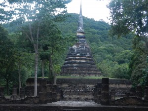 The Stupa of Wat Chedi Ngan, Sukhothai, Thailand.