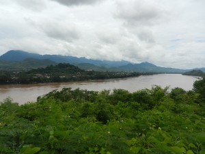 Luang Prabang from across the Mekong, Laos.