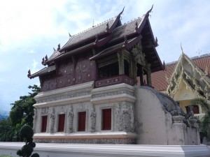 The ho trai in Wat Phra Singh, Chiang Mai, Thailand.