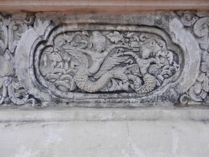 Stucco decorations on Wat Phra Singh, Chiang Mai, Thailand.