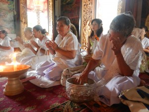 An afternoon service in Wat Mahathat, Luang Prabang, Laos.