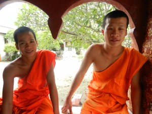 Monks in Luang Prabang, Laos.