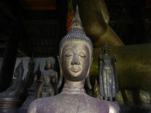 A Buddha statue in Wat Visoun, Luang Prabang, Laos.