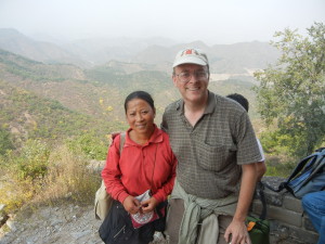 Making a good friend on the Great Wall of China